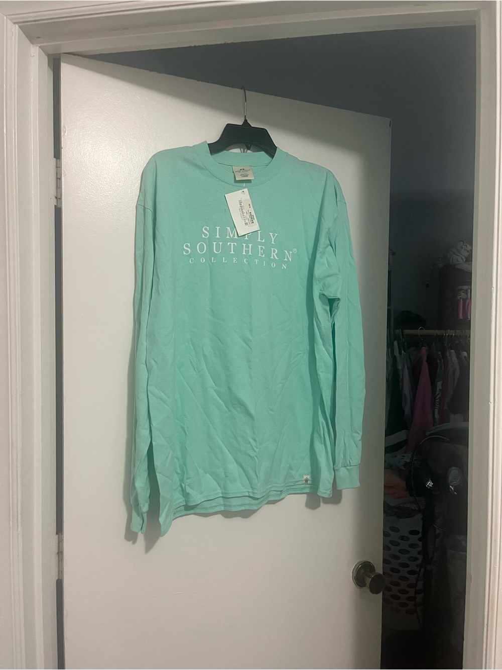 Simply Southern Men’s Long Sleeve Tee — Mint Green